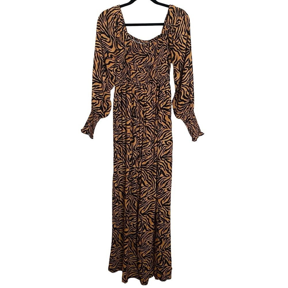 Kachel X Anthropologie Tiger Striped Jumpsuit Size 8